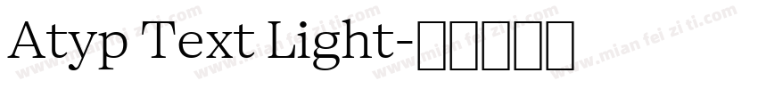 Atyp Text Light字体转换